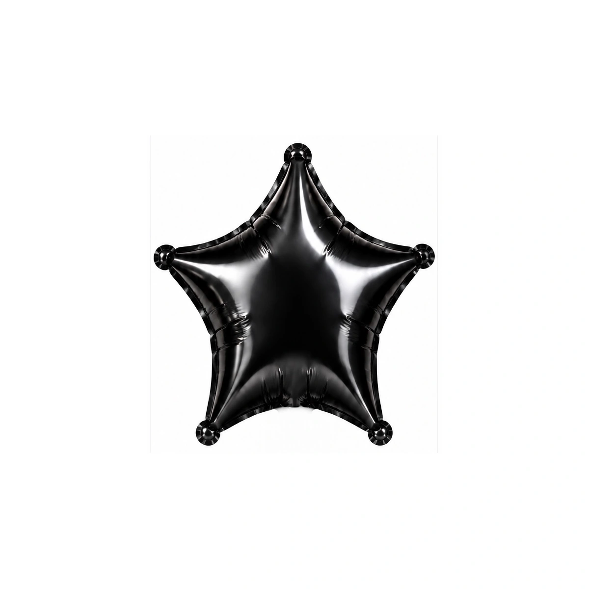 Folijski balon zvijezda – crni, sjaj, 18″