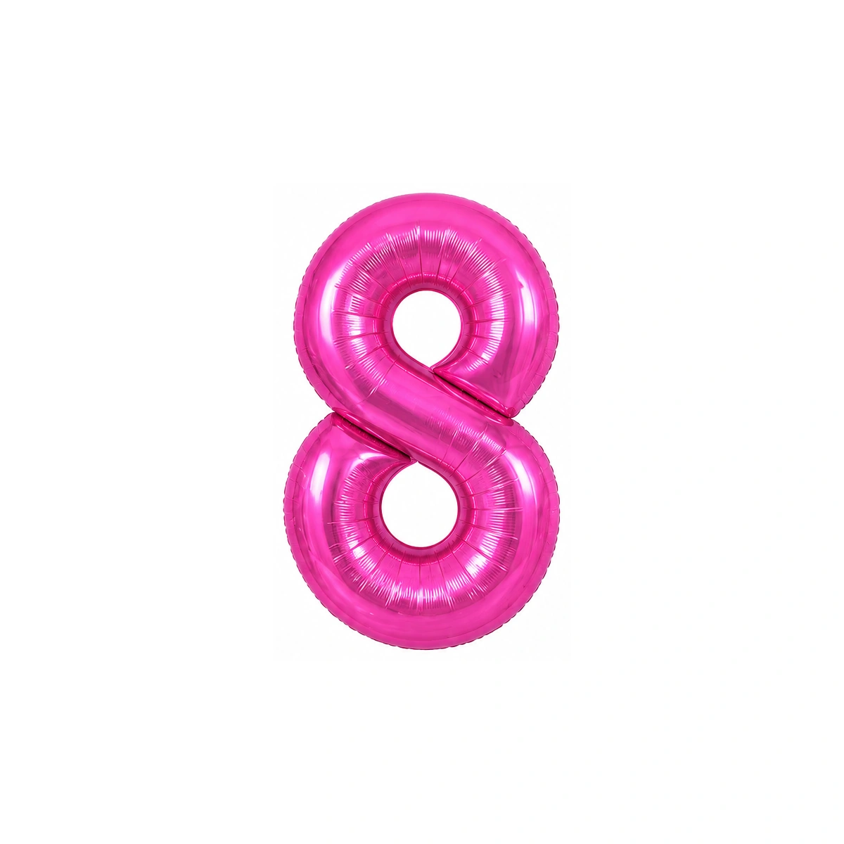 Number 8 foil balloon – glossy dark pink, 40″