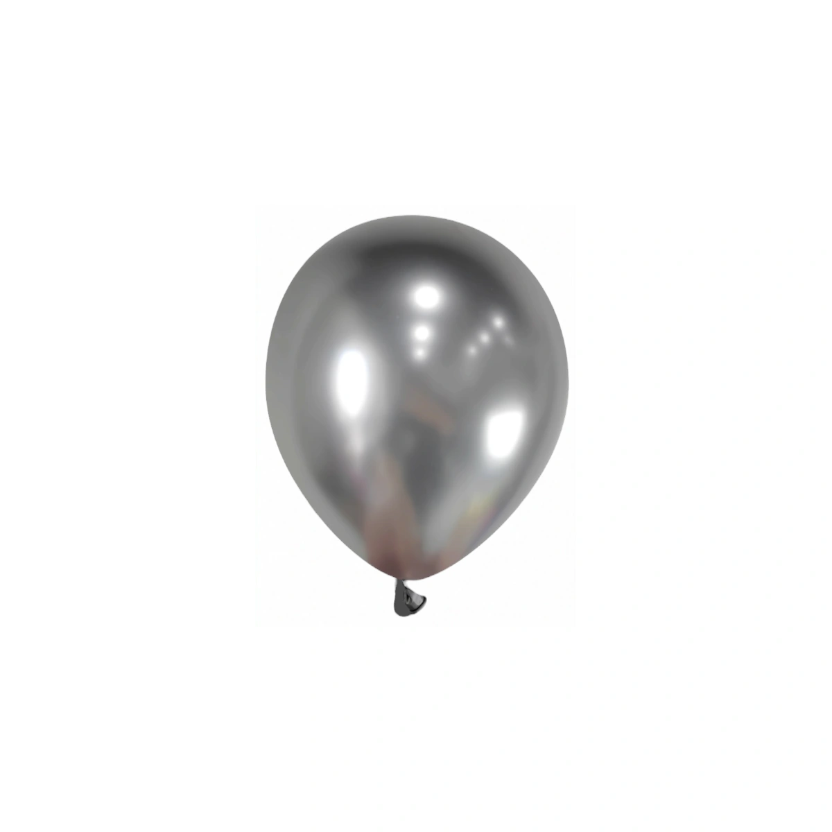 Lateks balon Chrome – srebrni, 5″