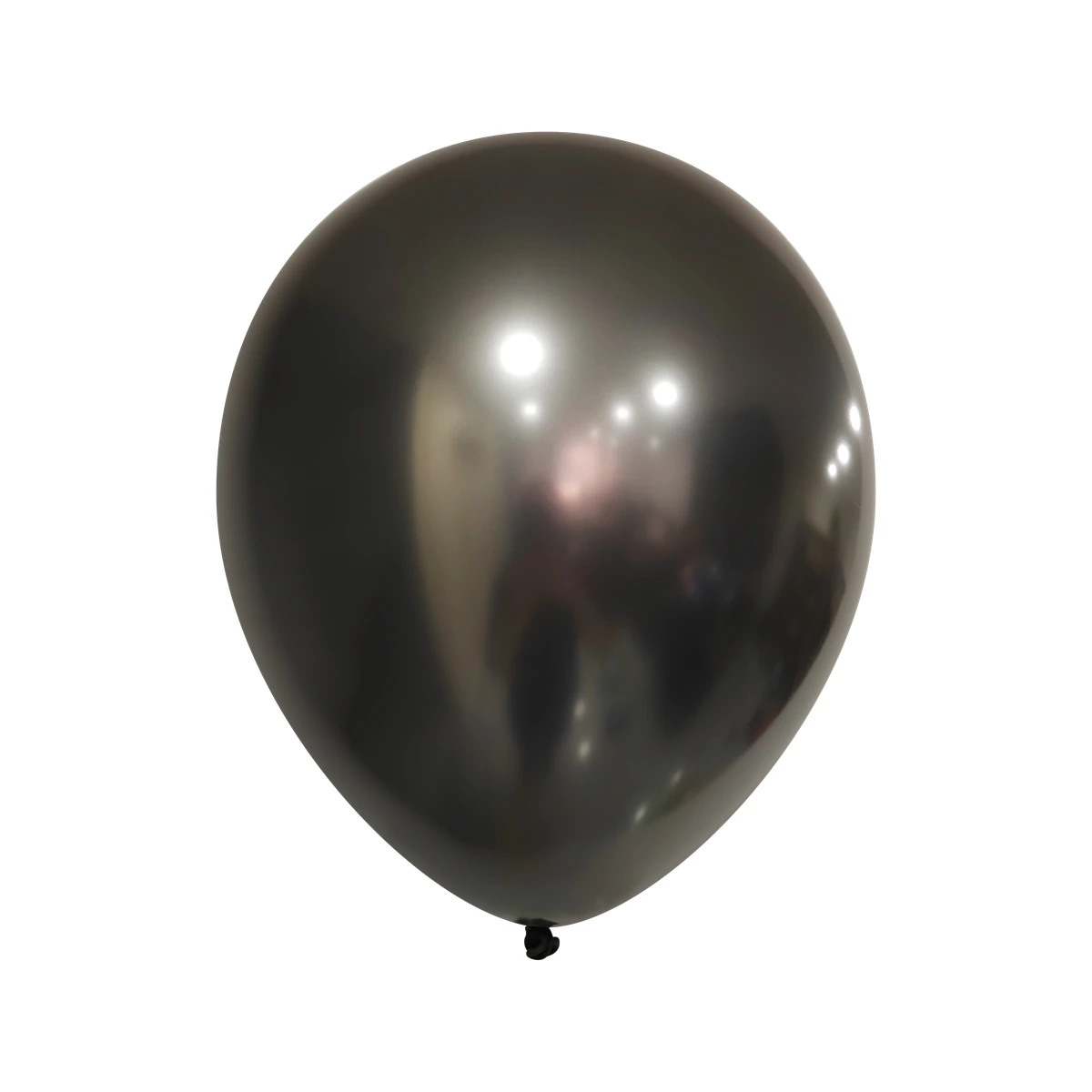 Latex balloon Chrome – black, 12″