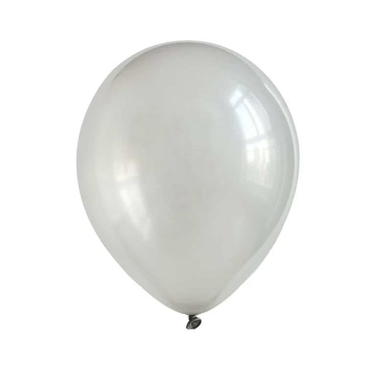 Latex balloon Pearl – silver, 5″