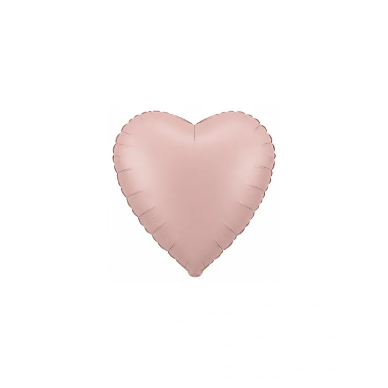 Heart-shaped foil balloon – pink, matte, 18″