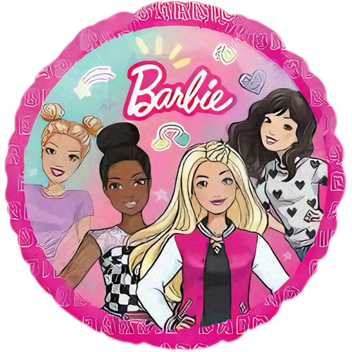 Okrugli folijski balon – Barbie, 18″