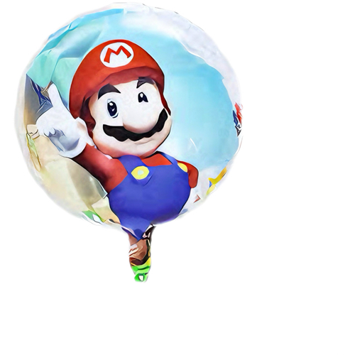 Round foil balloon – Super Mario, 18″