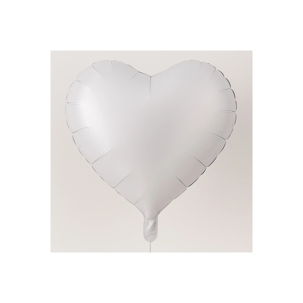 Heart foil balloon – glossy white, 18″