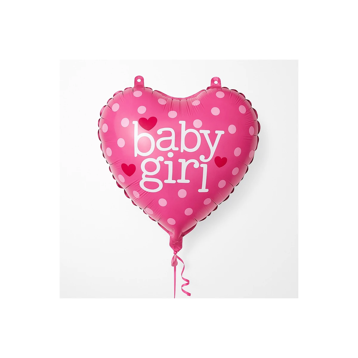 Heart-shaped foil balloon – Baby Girl, pink, 18″