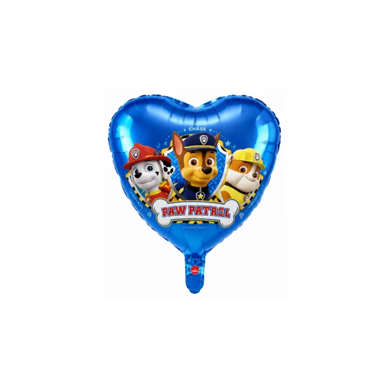 Paw Patrol heart foil balloon – blue, 18″