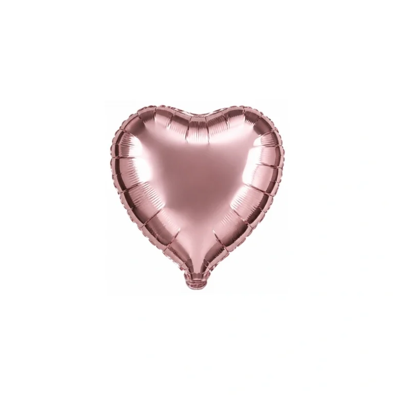 Heart-shaped foil balloon – rose gold, 18″