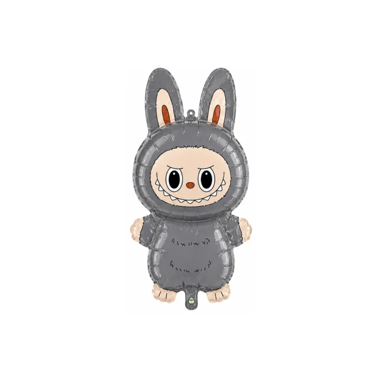 Foil balloon – grey Labubu