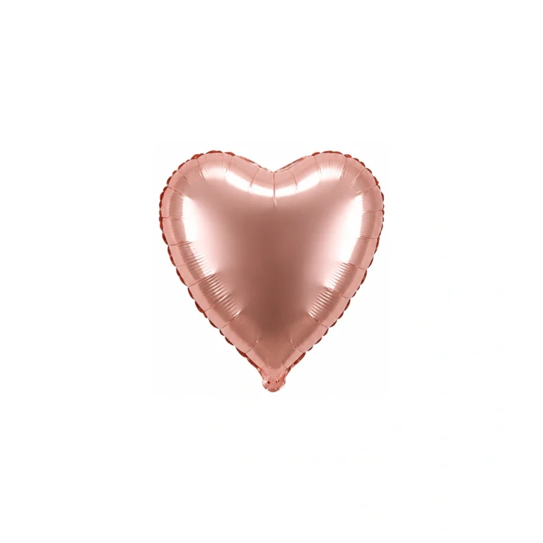 Heart-shaped foil balloon – champagne rose gold