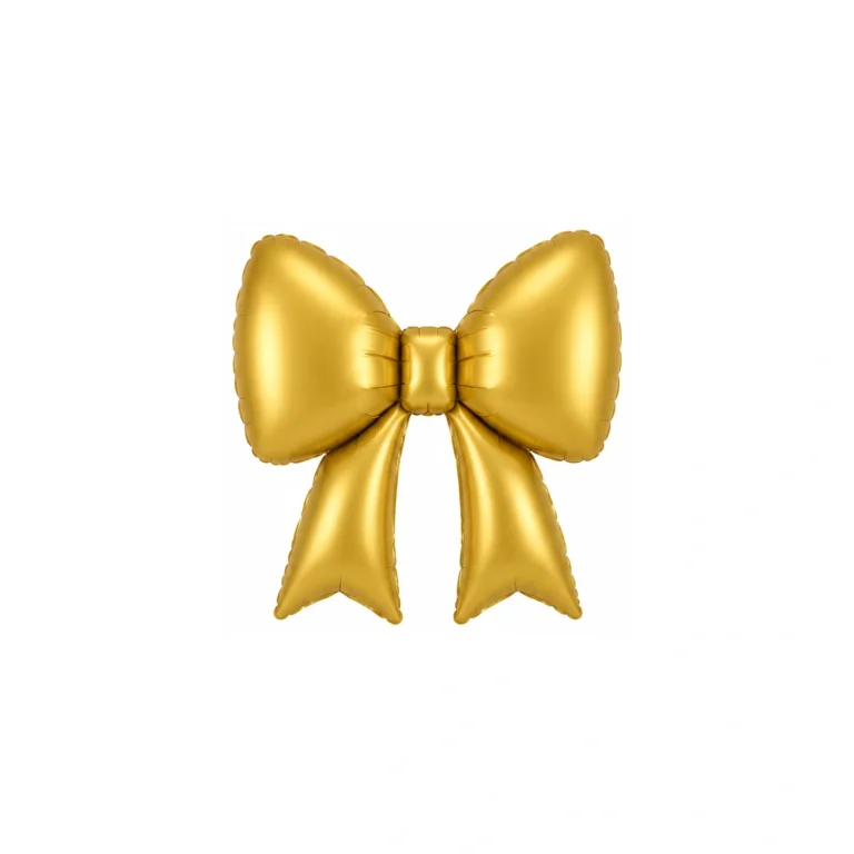 Foil balloon – gold bow, matte