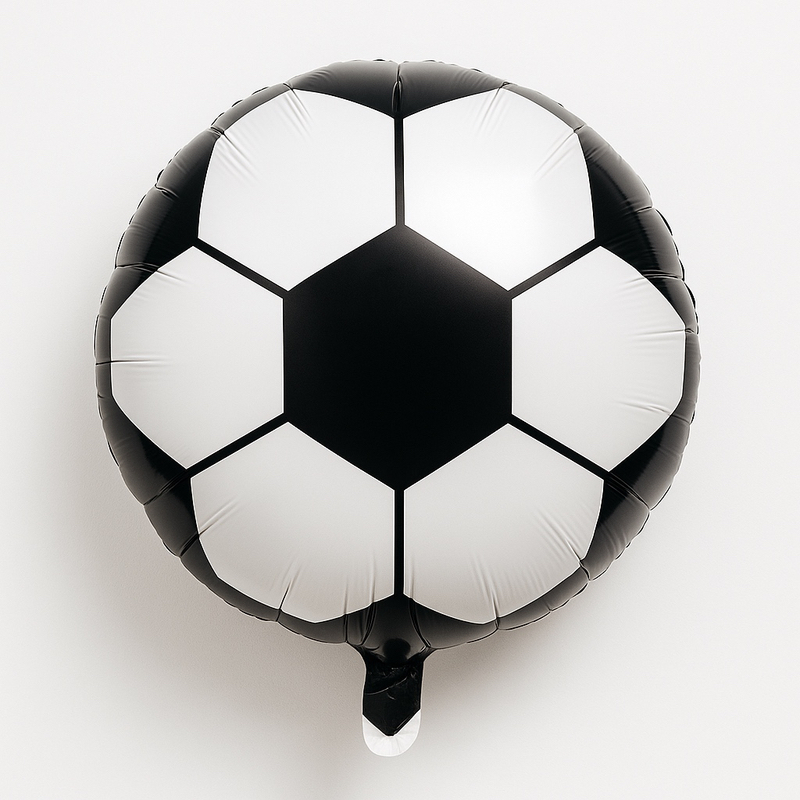 Round foil balloon – football, 18"