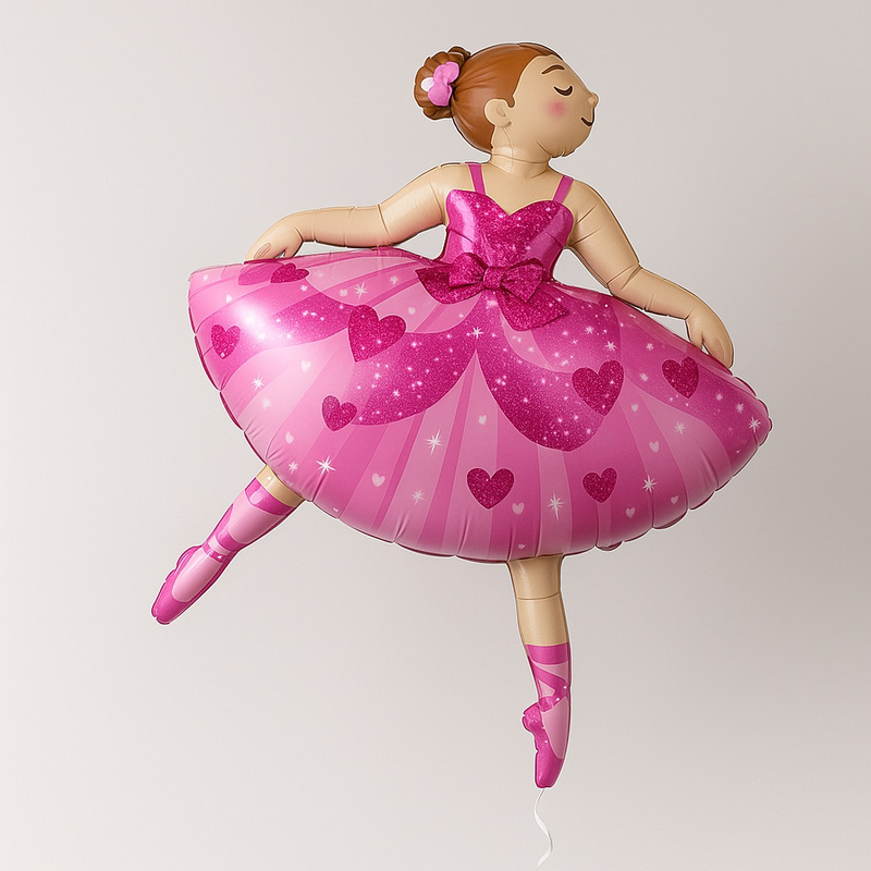 Foil balloon – ballerina in a pink dress