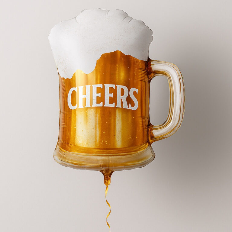 Foil balloon – decorative Cheers mug