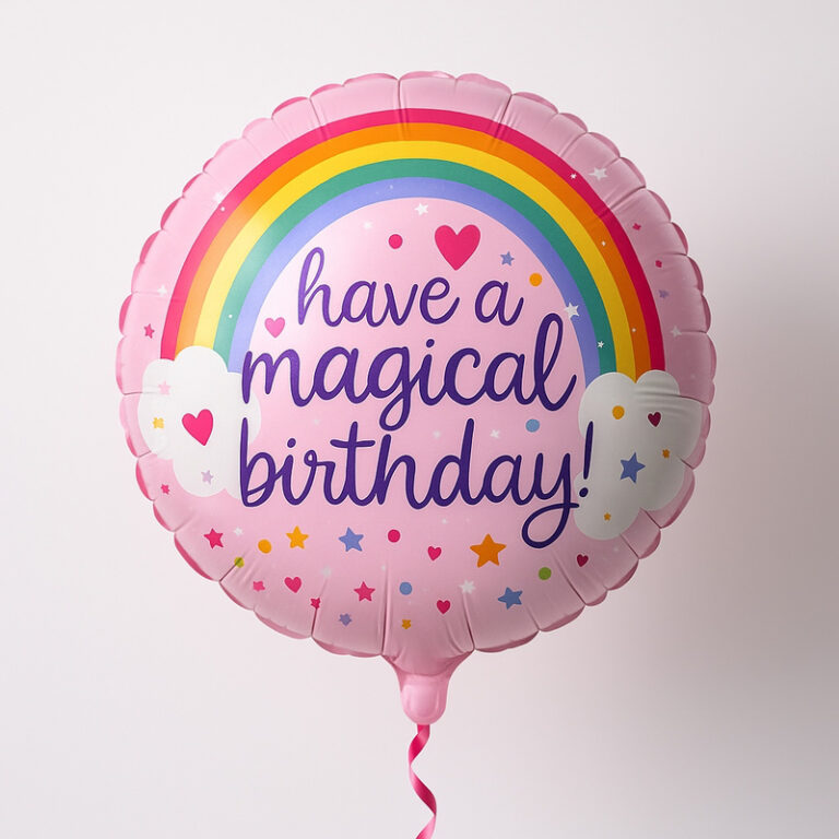 Foil balloon – birthday rainbow