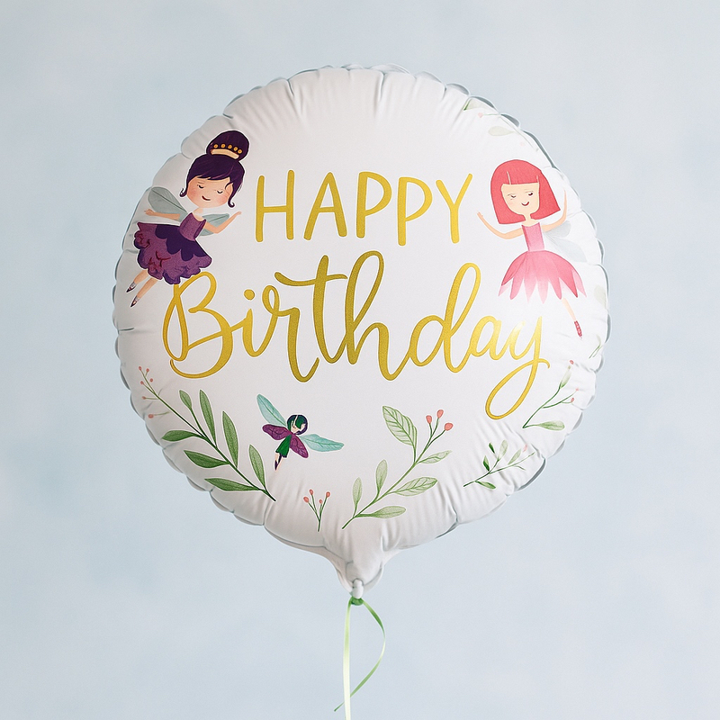 Folijski balon – Happy Birthday s dvije vile