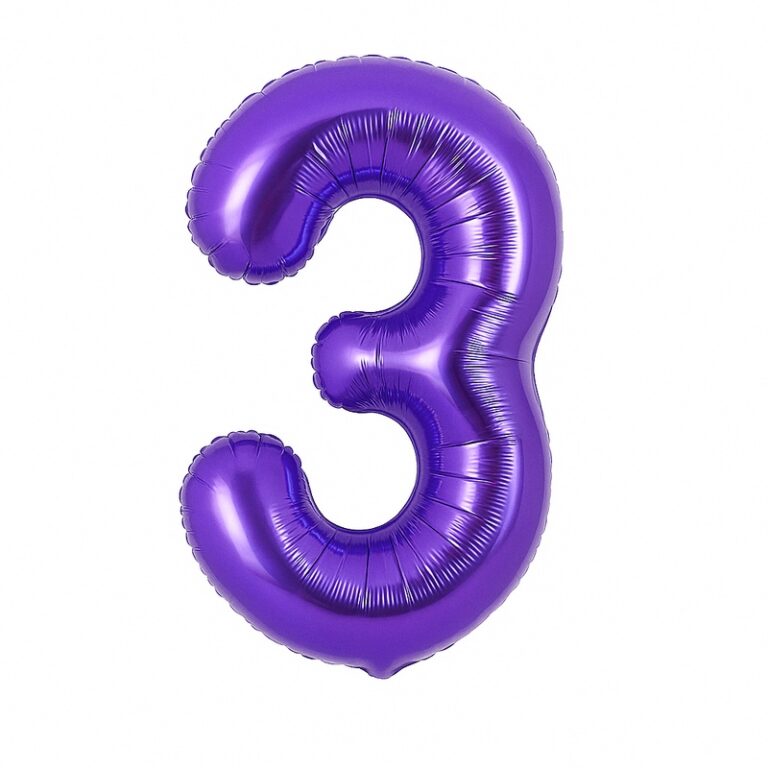 Folijski balon broj 3 – ljubičasta, 40″