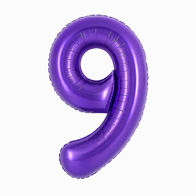 Folijski balon broj 9 – ljubičasta, 40″