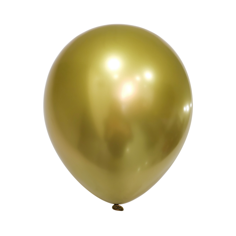 Lateks balon Chrome – zlatni, 12"