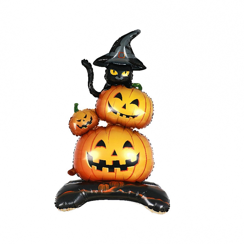 Standing balloon – pumpkins and cat