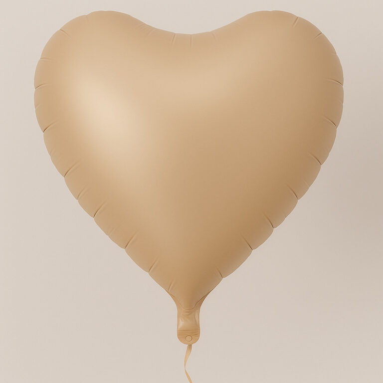 Heart foil balloon – caramel, 18″