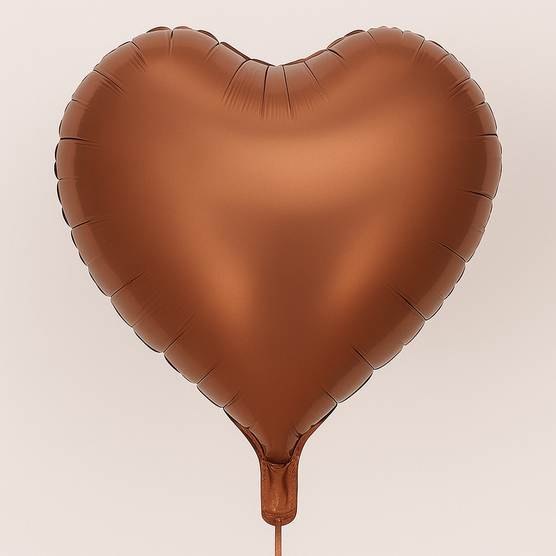Heart foil balloon – chocolate, 18″