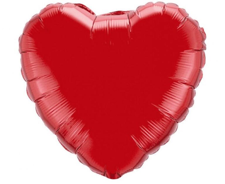 Veliki balon srce Jumbo – crveno, 74 × 77 cm