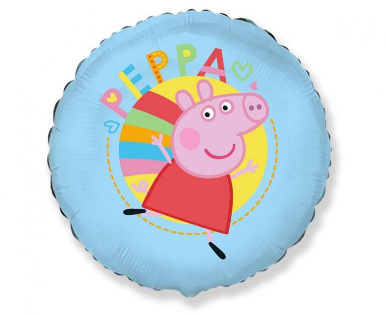 Balon Happy Peppa, plavi, 48 cm